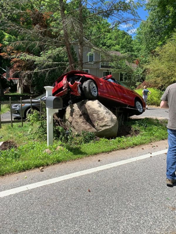 Sedan 'Rocked' In Ramsey Crash