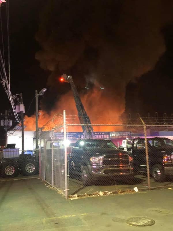 4-Alarm Blaze Rips Through Elizabeth Truck Center