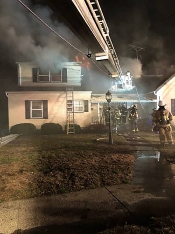 Firefighters Battle Roaring Glen Rock House Blaze