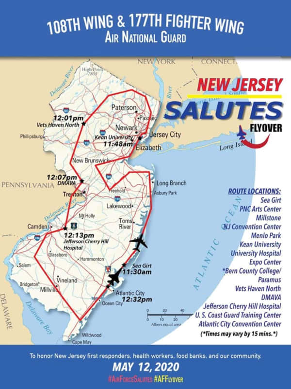 TODAY: Where And When To Watch NJ National Air Guard Flyover