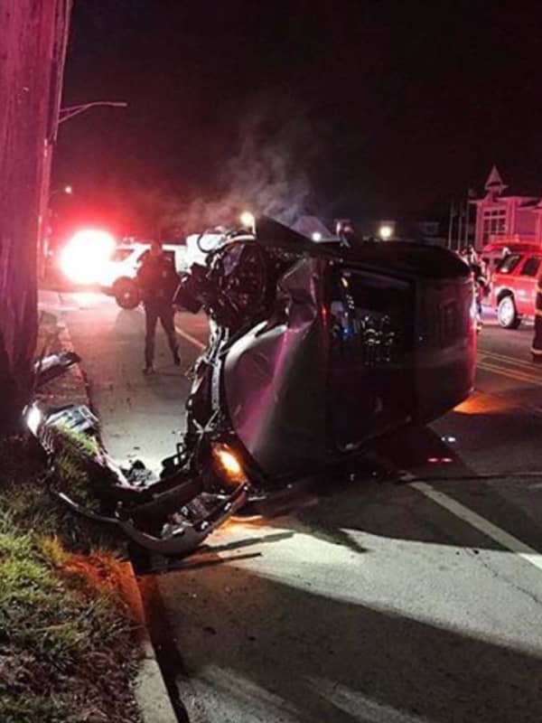 SUV Crashes Into Pole In Ossining