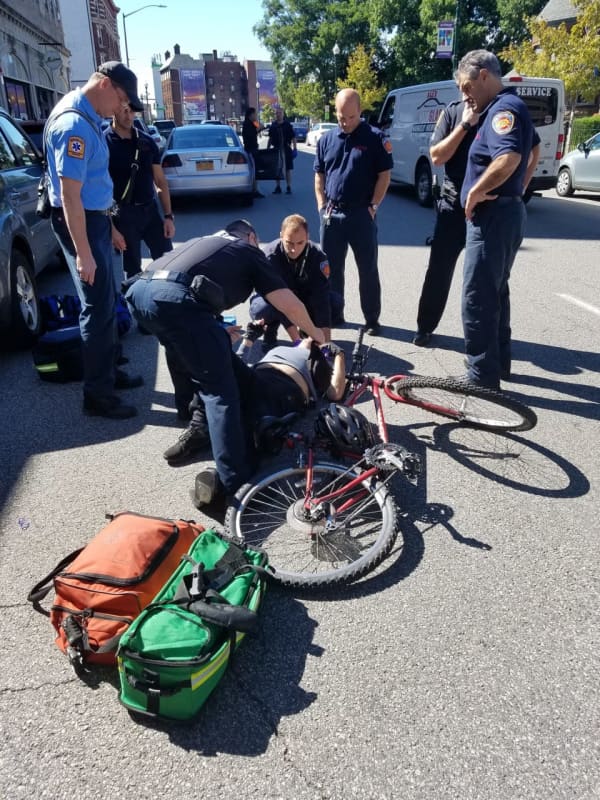 Bicyclist Hospitalized After Being Struck By Car In Downtown New Rochelle