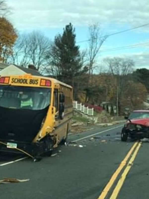 School Bus With 10 Children Aboard Crashes Head-On With SUV In Ansonia