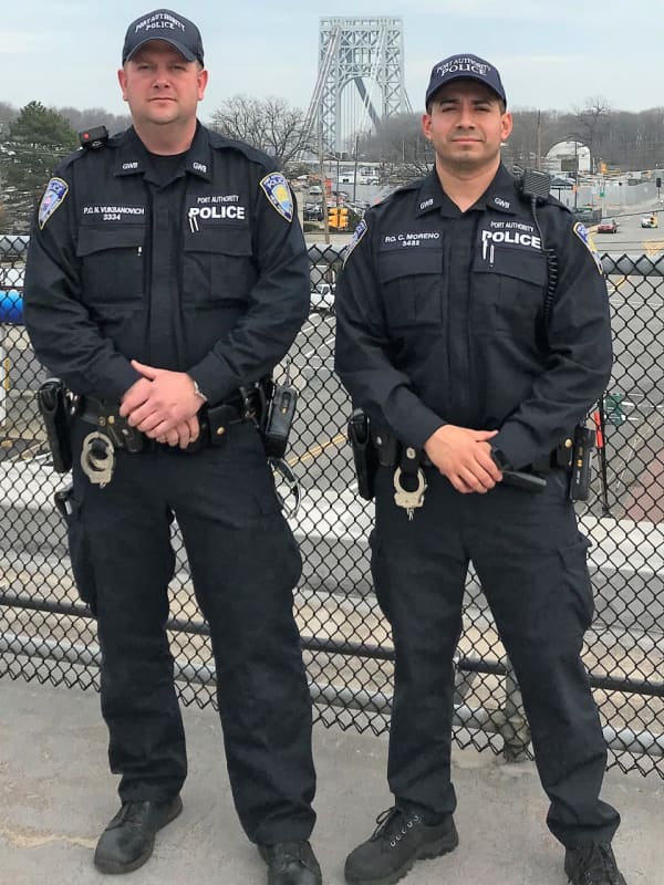 HEROES: Port Authority Police Officers Revive Heart Attack Victim On GWB