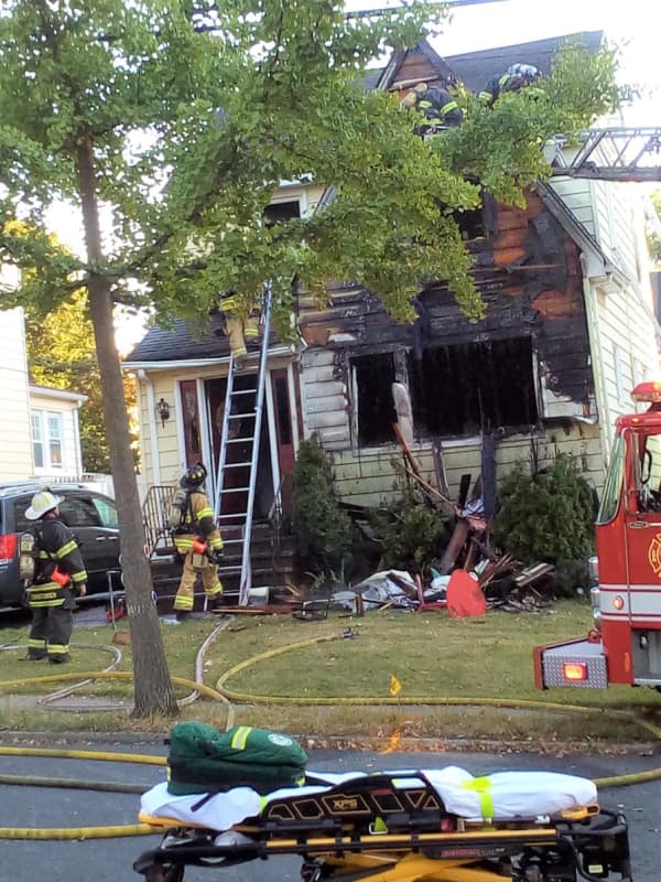 PHOTOS: Flames Ravage Teaneck Home