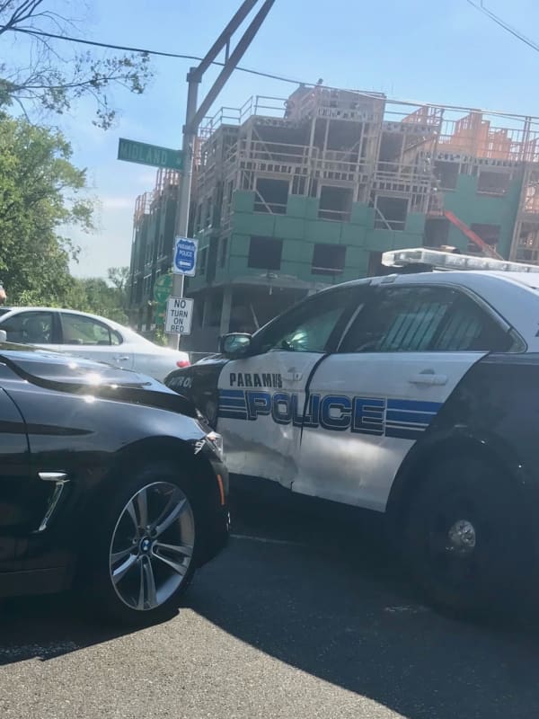 BMW T-Bones Paramus Police Car