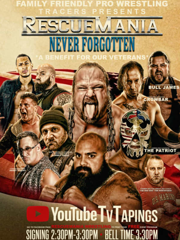 'Rescue Mania': Help Vets, Enjoy Old School Professional Wrestling At Rutherford Event