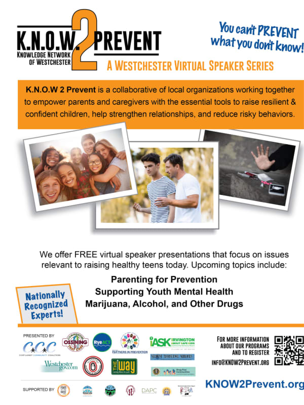 K.N.O.W. 2 Prevent Offers Free Virtual Presentations To Help Westchester Families
