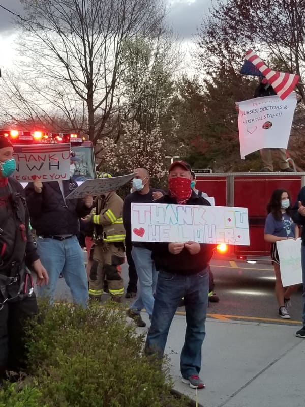 COVID-19: First Responders Pay Tribute To Northern Westchester Hospital’s Doctors, Nurses