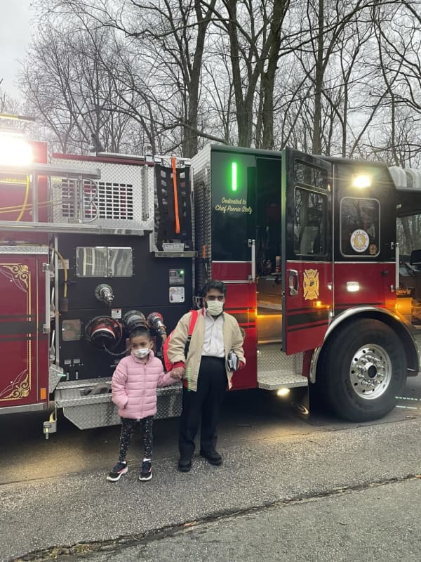 'Dream Come True': New London County Girl Returns To School In Fire Truck After Cancer Battle