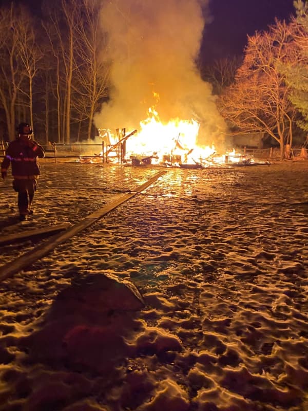 Horse Barn Fire Breaks Out In New Canaan