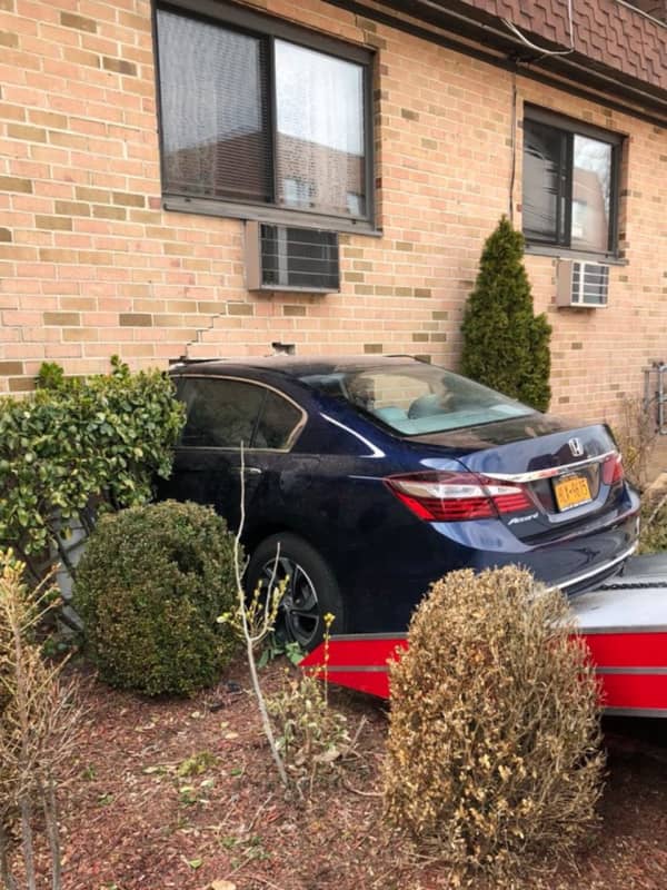 Car Slams Into Condo Complex In Westchester