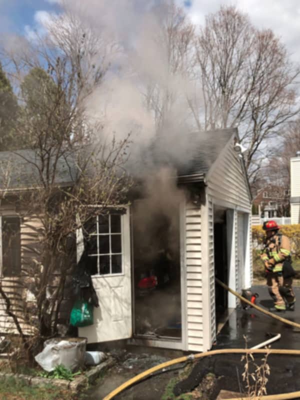 Garage Fire Breaks Out In Stamford