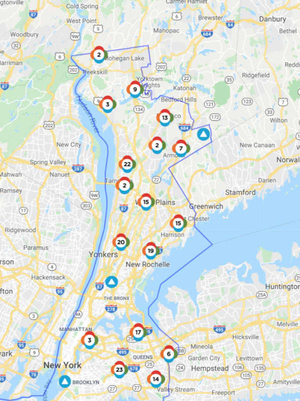 Here's How Many In Westchester, Putnam Are Now Without Power After Storm Sweeps Through
