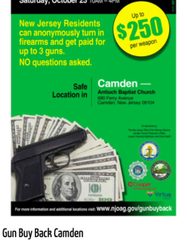 Guns For Cash? Firearms 'Buy-Back' This Weekend In South Jersey