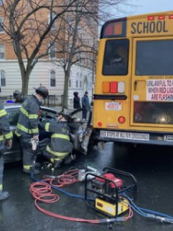 One Hospitalized After Crash Involving School Bus In Region
