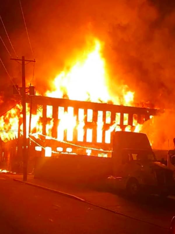 Major Fire Collapses Orange Building