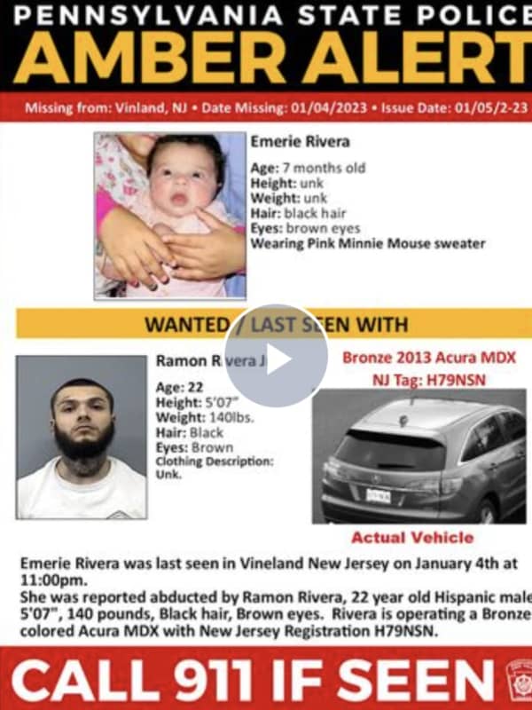 Amber Alert Canceled, Baby Girl Found Safe In South Jersey