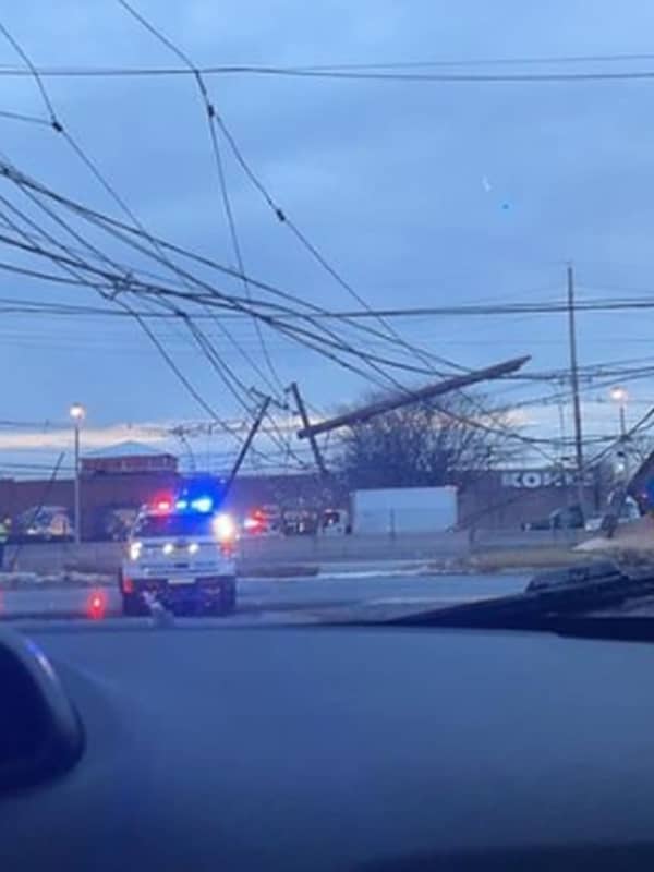 Dump Truck Takes Down Wires Closing Route 3 In Both Directions (PHOTOS)