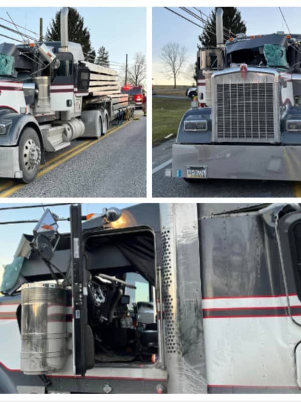 Tractor-Trailer Cab Impaled By Its Own Load In Lebanon Co. (PHOTOS)