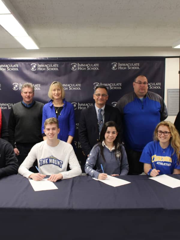 4 Student-Athletes At Danbury's Immaculate High Sign On For College Sports