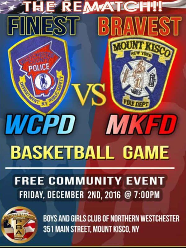 Mount Kisco's Bravest Face Finest In Second Annual Basketball Game