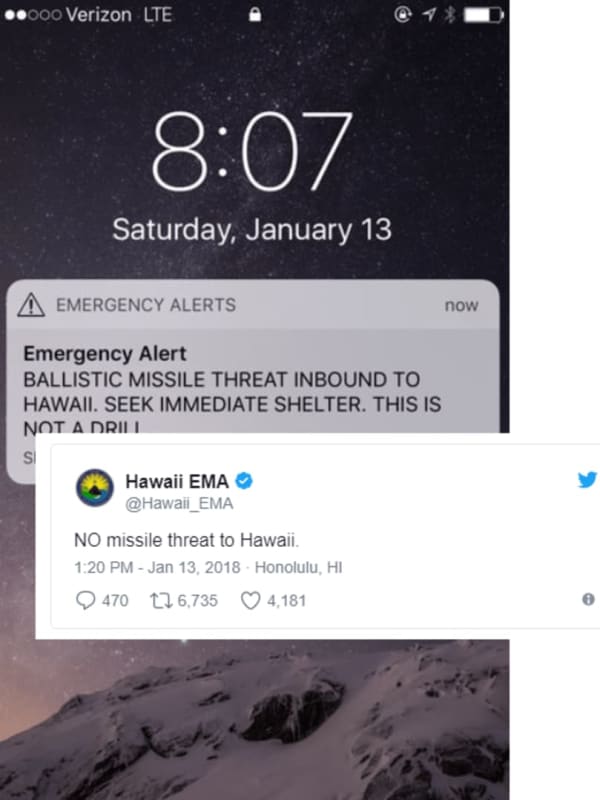 False Alarm: Hawaii Wrongly Alerts 'Incoming Ballistic Missile' Threat