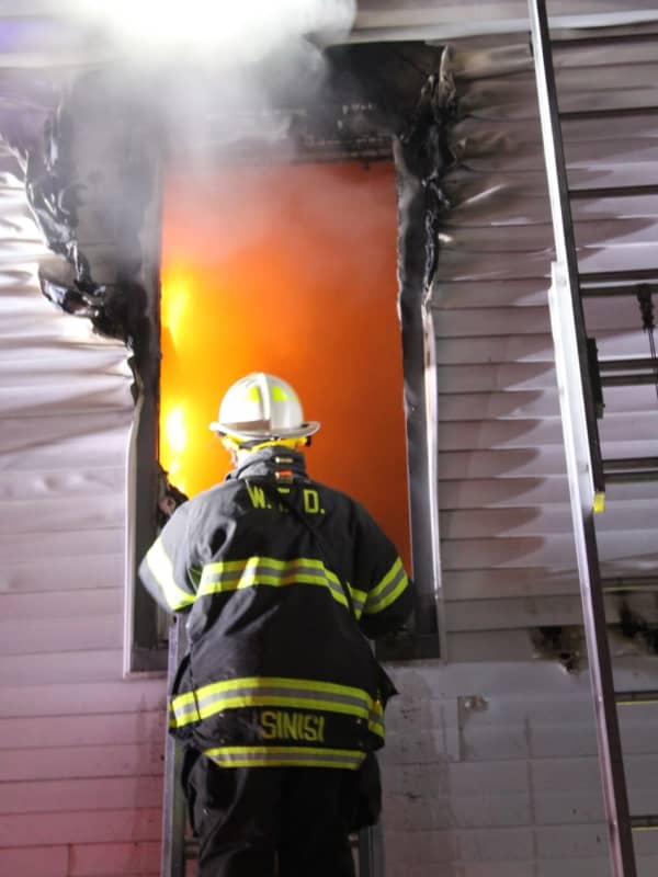 Firefighter Falls Through Fall In Bergen Blaze