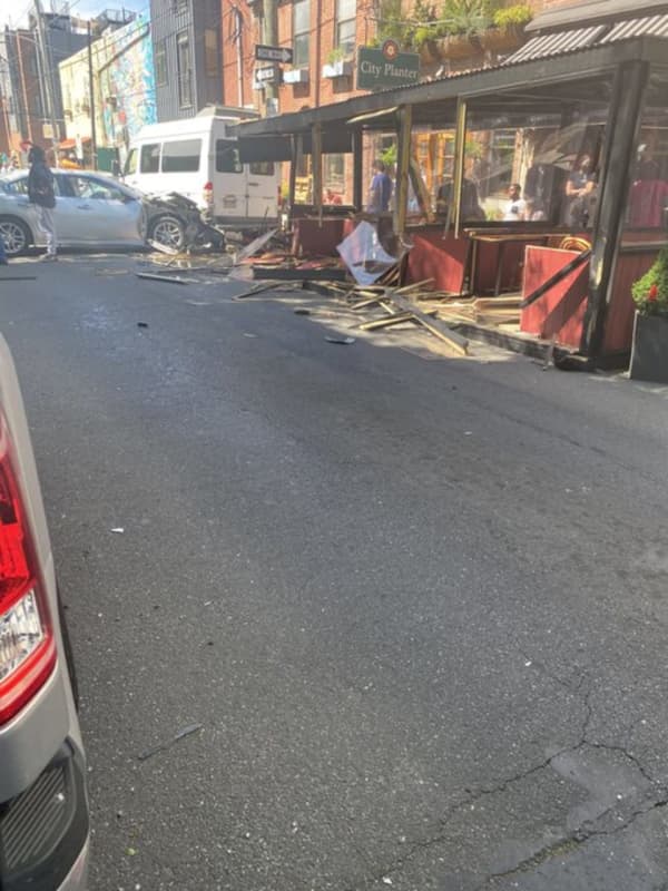 Delivery Truck Crashes Into Outdoor Dining In Philadelphia