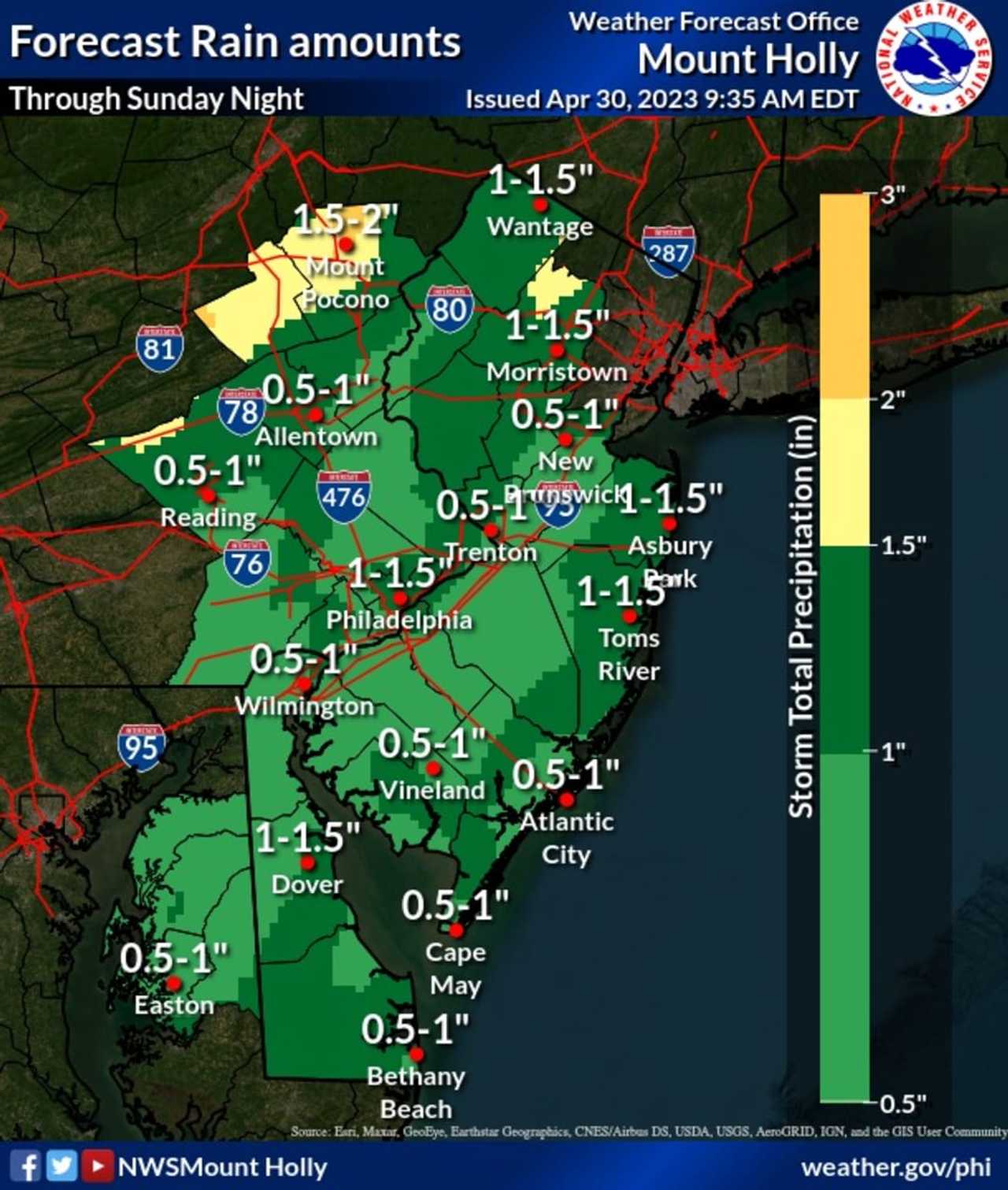 When Will The Rain Stop? Flood Watch Issued Across Region Cresskill