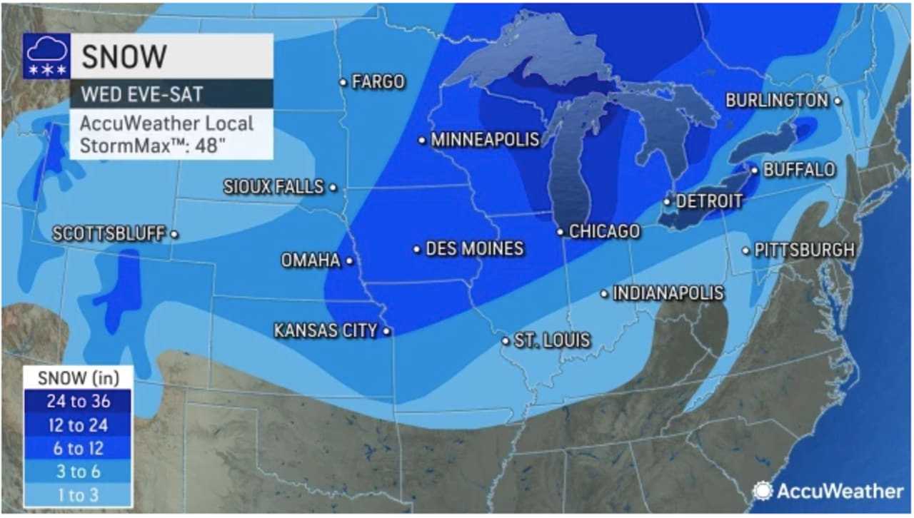Projected Snowfall Totals Released For PreChristmas Storm With 3 Feet