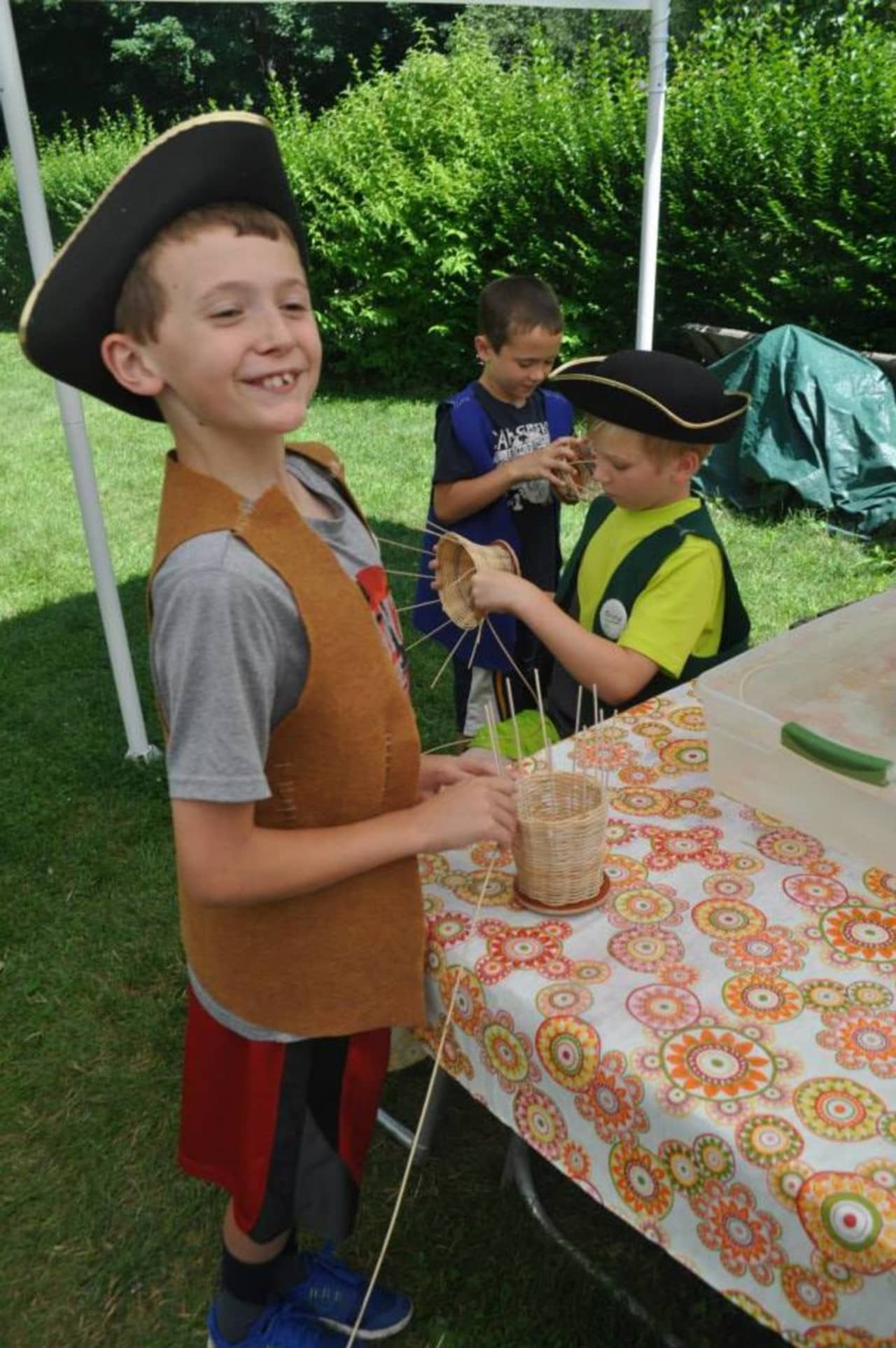 Children participating in a program at The Newtown Historical Society. The Newtown Historical Society is sponsoring an open house on May 15, from noon-4.