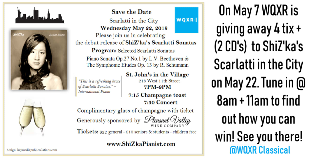 Classical pianist ShiZ’ka Arkus scheduled to give concert celebrating Scarlatti Sonata album on Wednesday, May 22