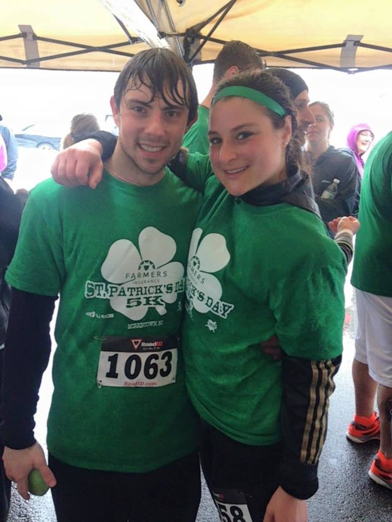 Josh Jongsma and Cecilia Levine take the 2015 Shamrock Run.