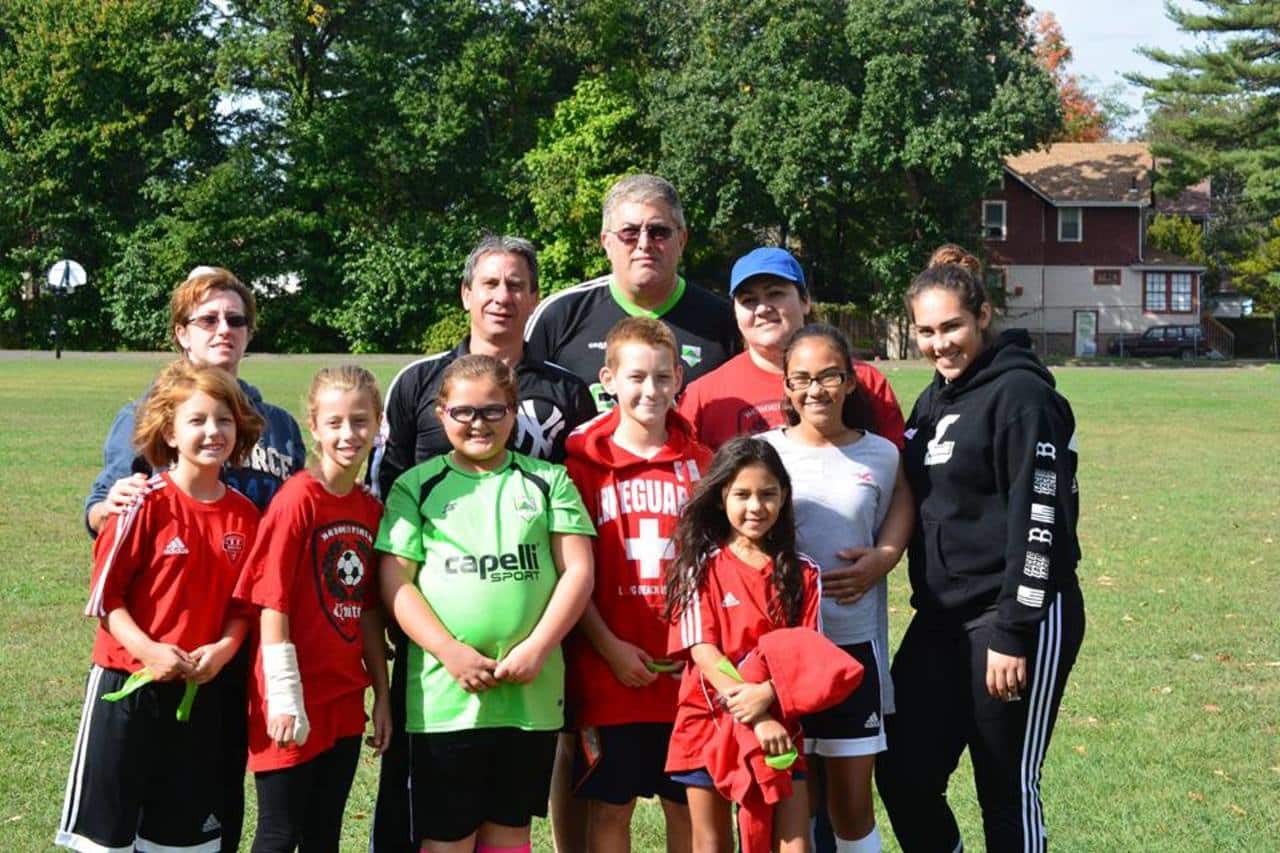 Bergenfield Mayor Norman Schmelz and volunteers have participated in the borough's Challenger programs that include sports for youngsters with special needs. 