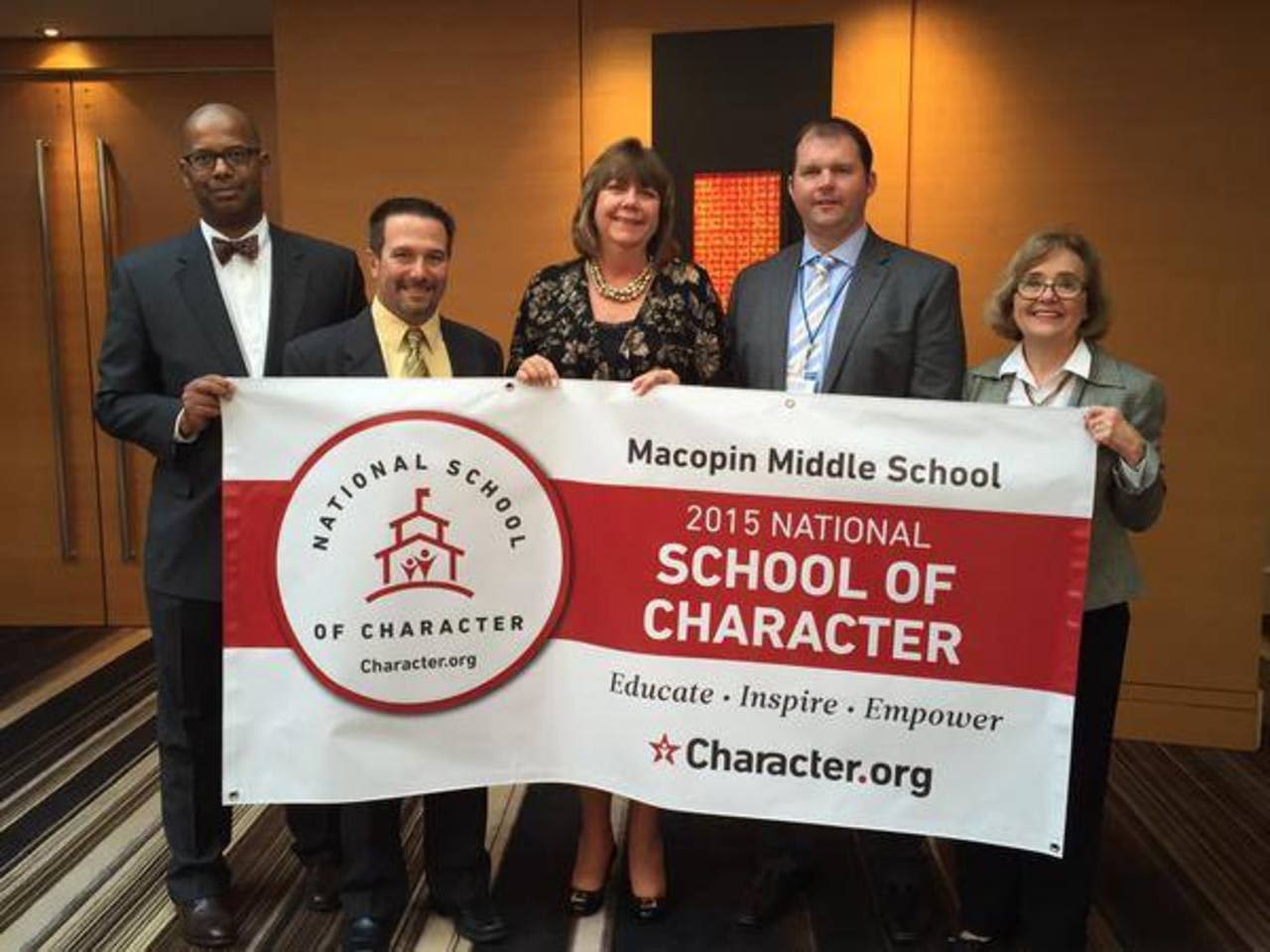 Macopin Middle School was named a "School of Character."