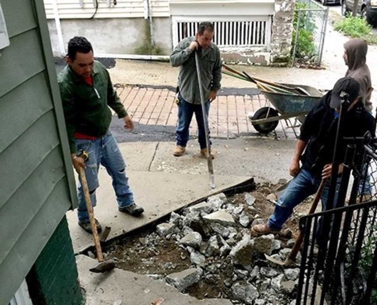 Giants of Generosity uses donations for construction on a community member's front steps.