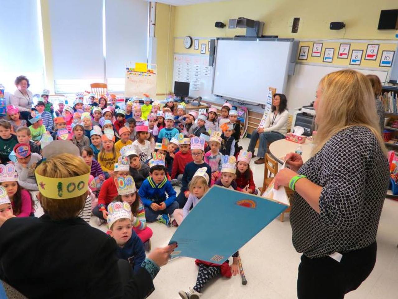 Students take part in celebration of 100th day of school.