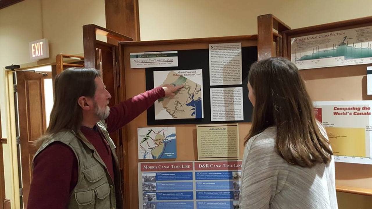 The Canal Society of New Jersey has set up an educational display in the Council chambers.