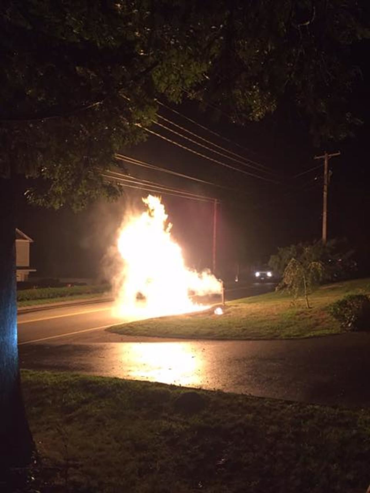 The fire in Trumbull was caused by downed electrical wires.
