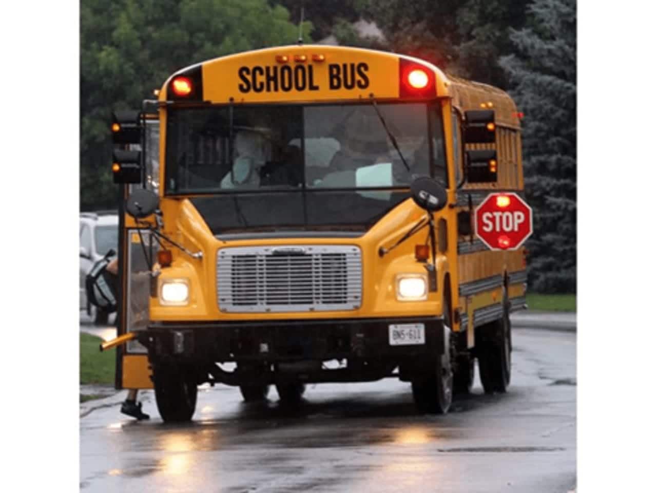 A school bus driver may lose her job over a mid-route bathroom break.