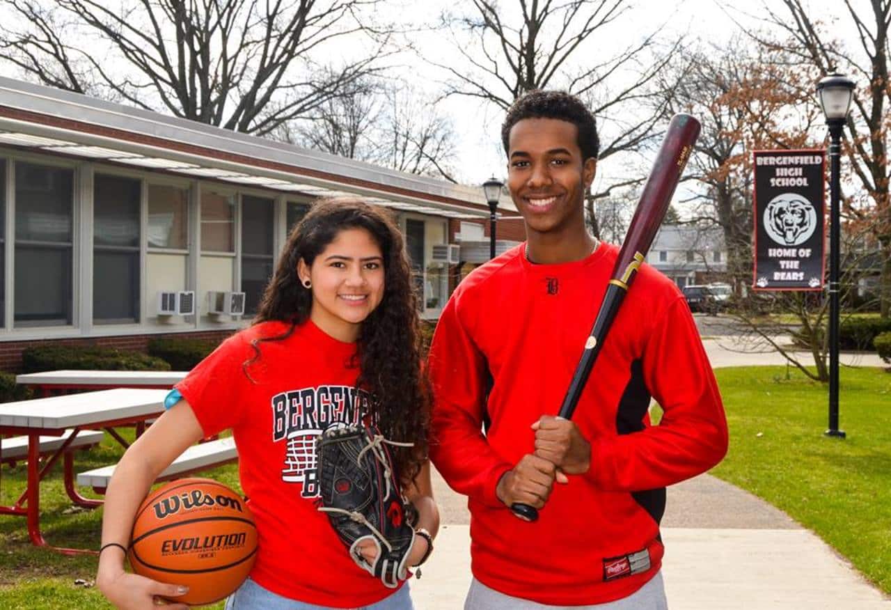 Isabel De Leon and Andres Reynoso were named Bergenfield High's athletes of the month.