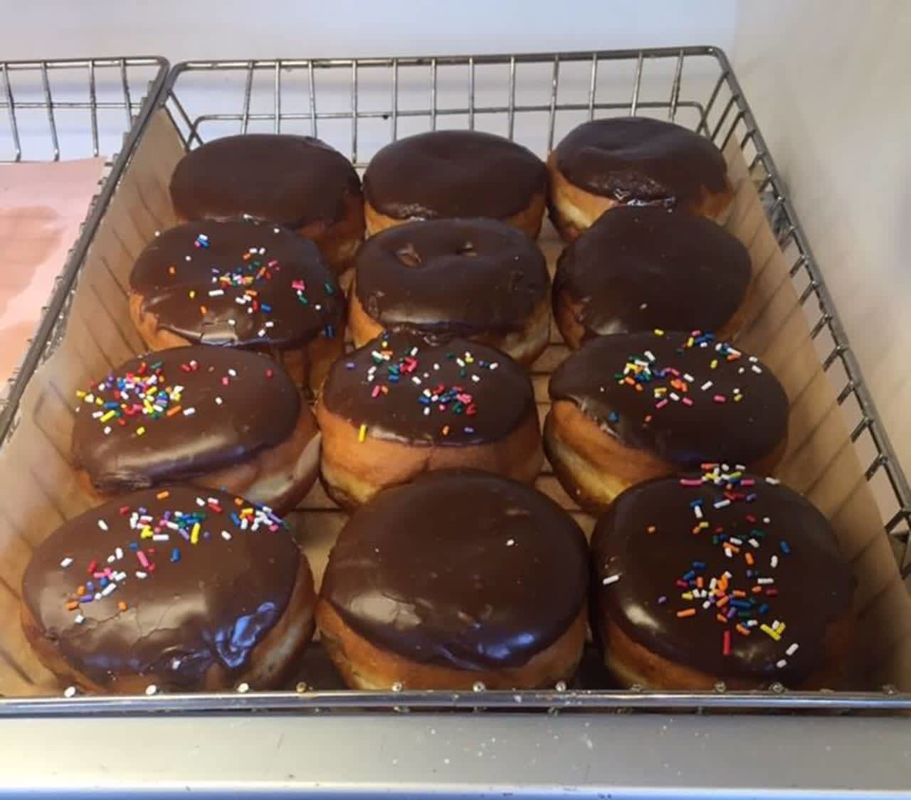 Boston creme doughnuts from Twin Donut.