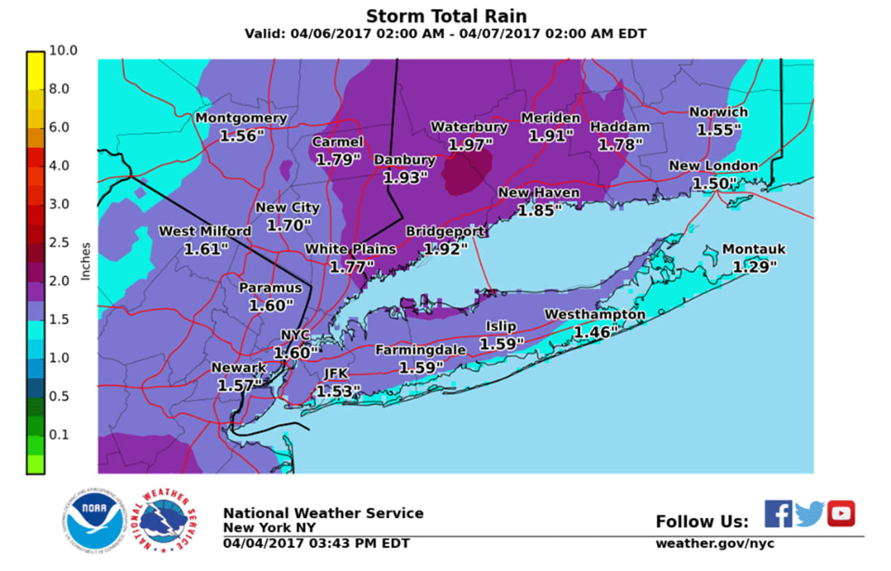 A look at projected rainfall amounts from the latest storm that will hit the area.