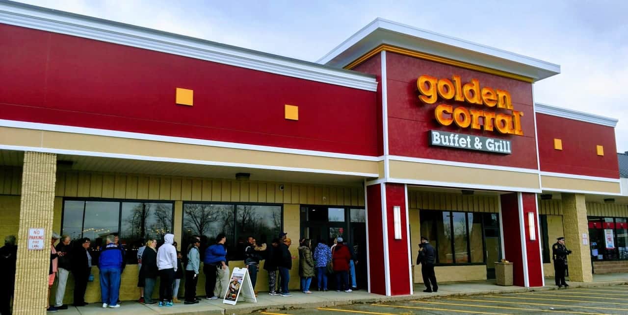 The Golden Corral in Milford opened for business on April 1 and is now closing.
