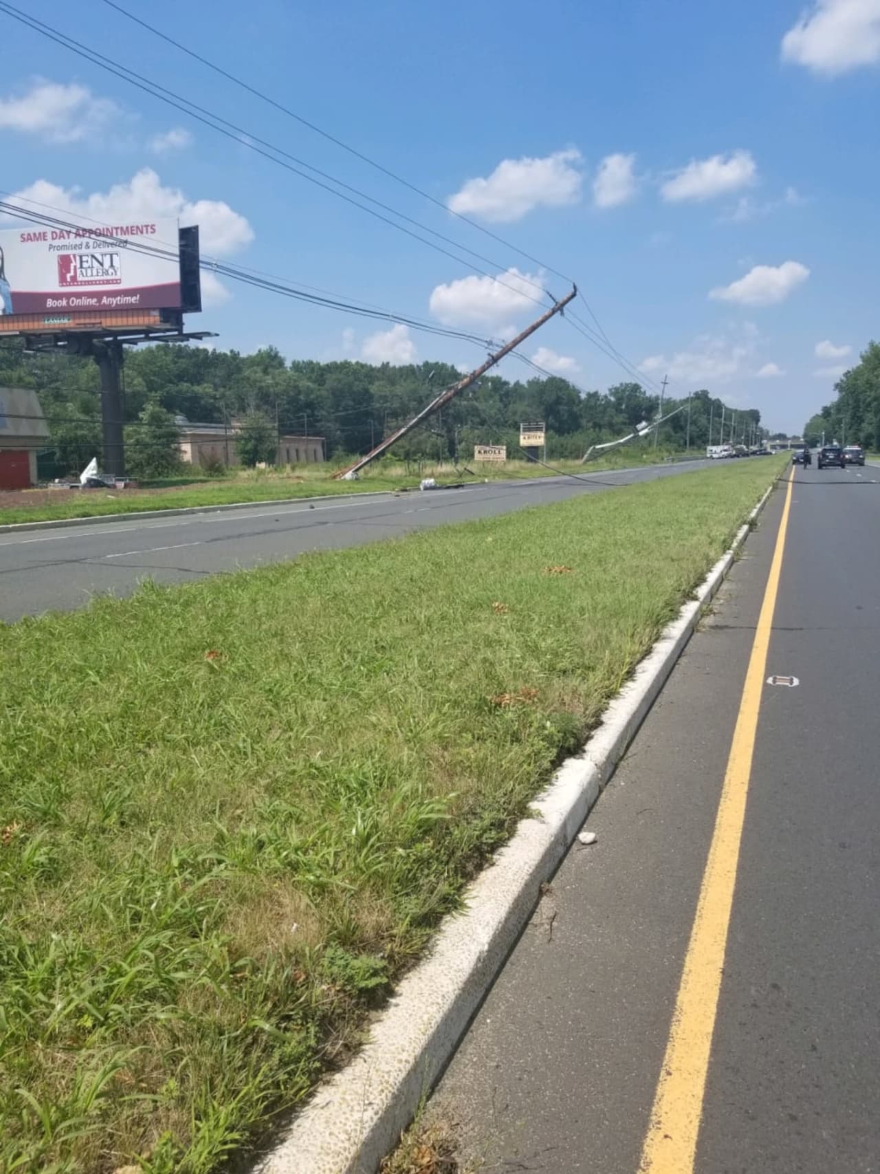 Fatal crash scene along Route 9 in Marlboro Township