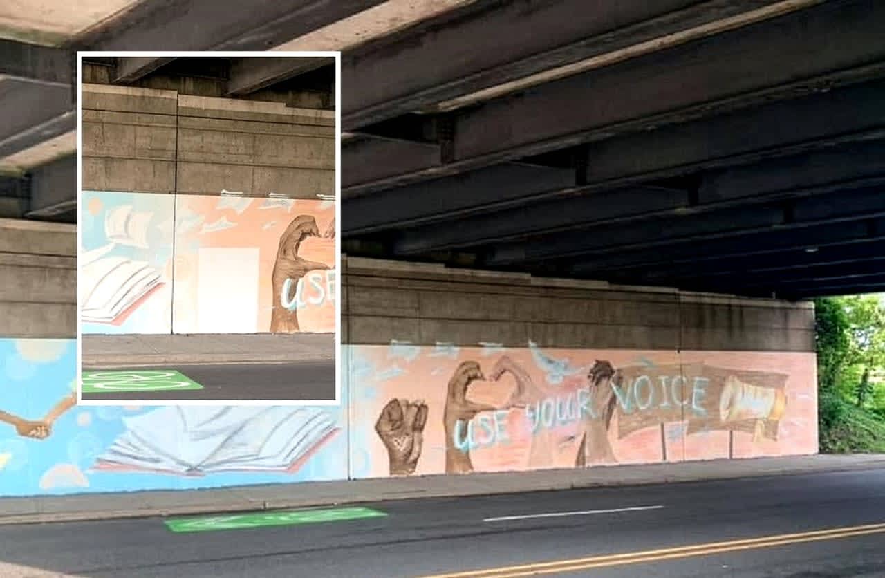Clifton City Manager Dominick Villano said it wasn’t his call to alter the "Use Your Voice" mural, completed by teenagers last weekend on the GSP overpass above Allwood Road.