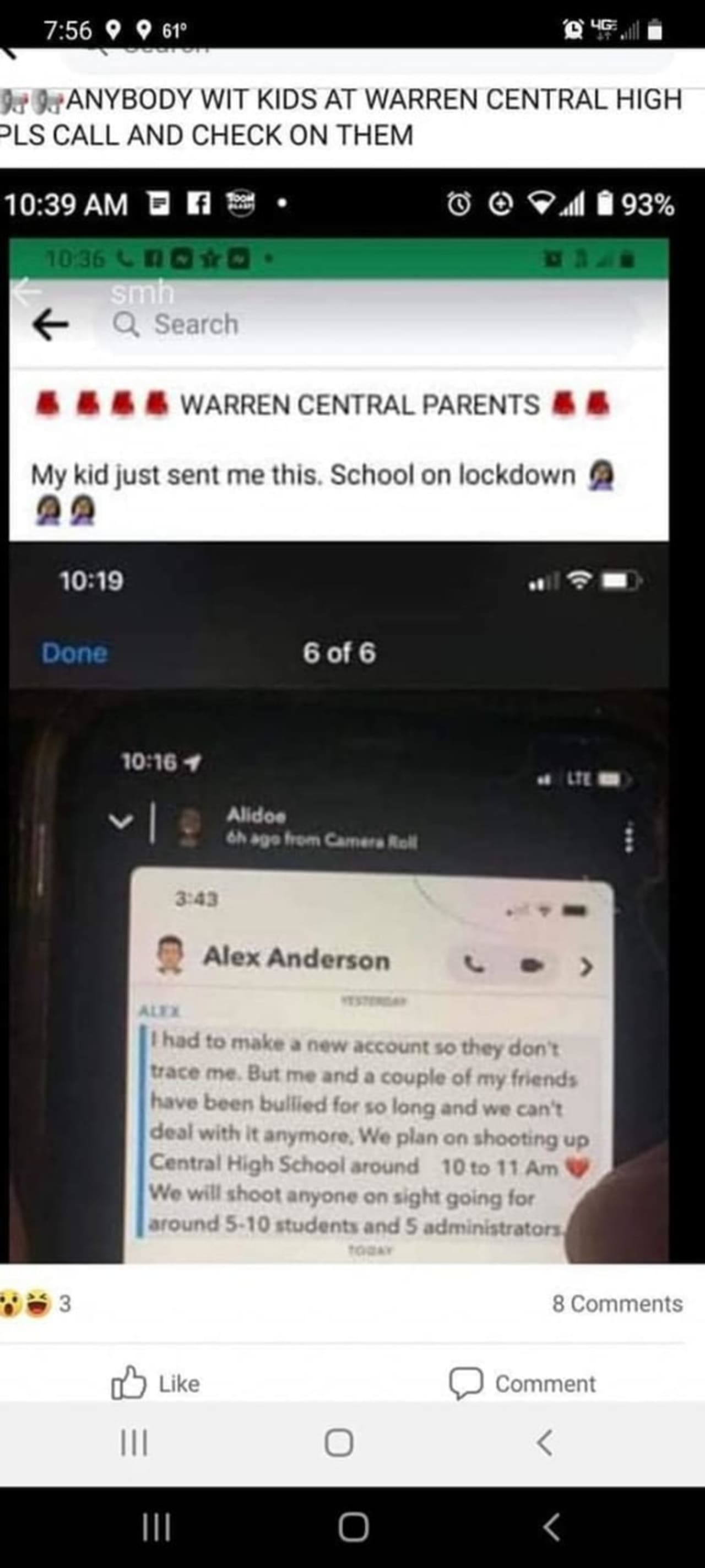Some schools in New York upped their security after a threat made the rounds on social media.