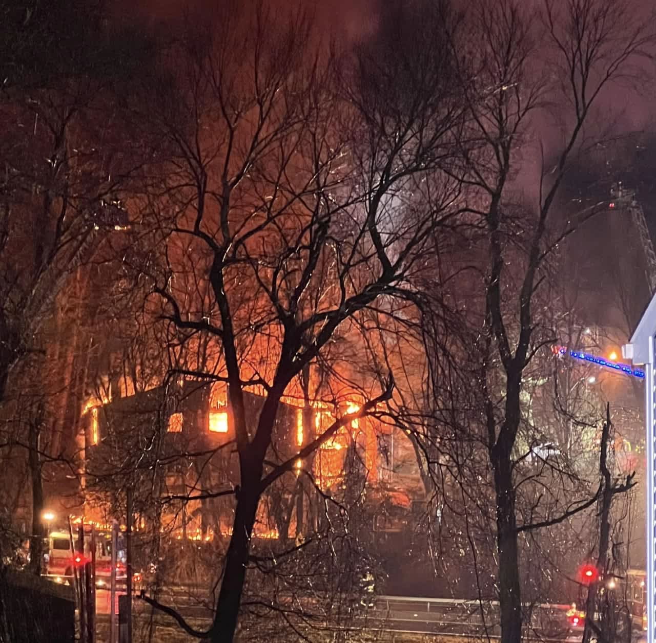 A fire erupted at the Hillcrest Park Condominium complex in Peekskill.