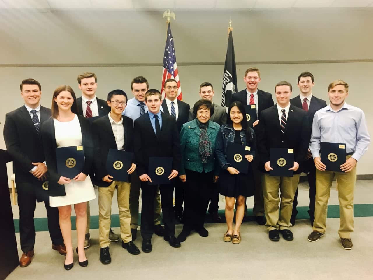 Sixteen students were nominated by Rep. Nita Lowey for admission into a service academy.